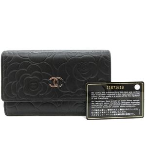 🖤CHANEL CC Logo Camellia Bifold Wallet 🖤